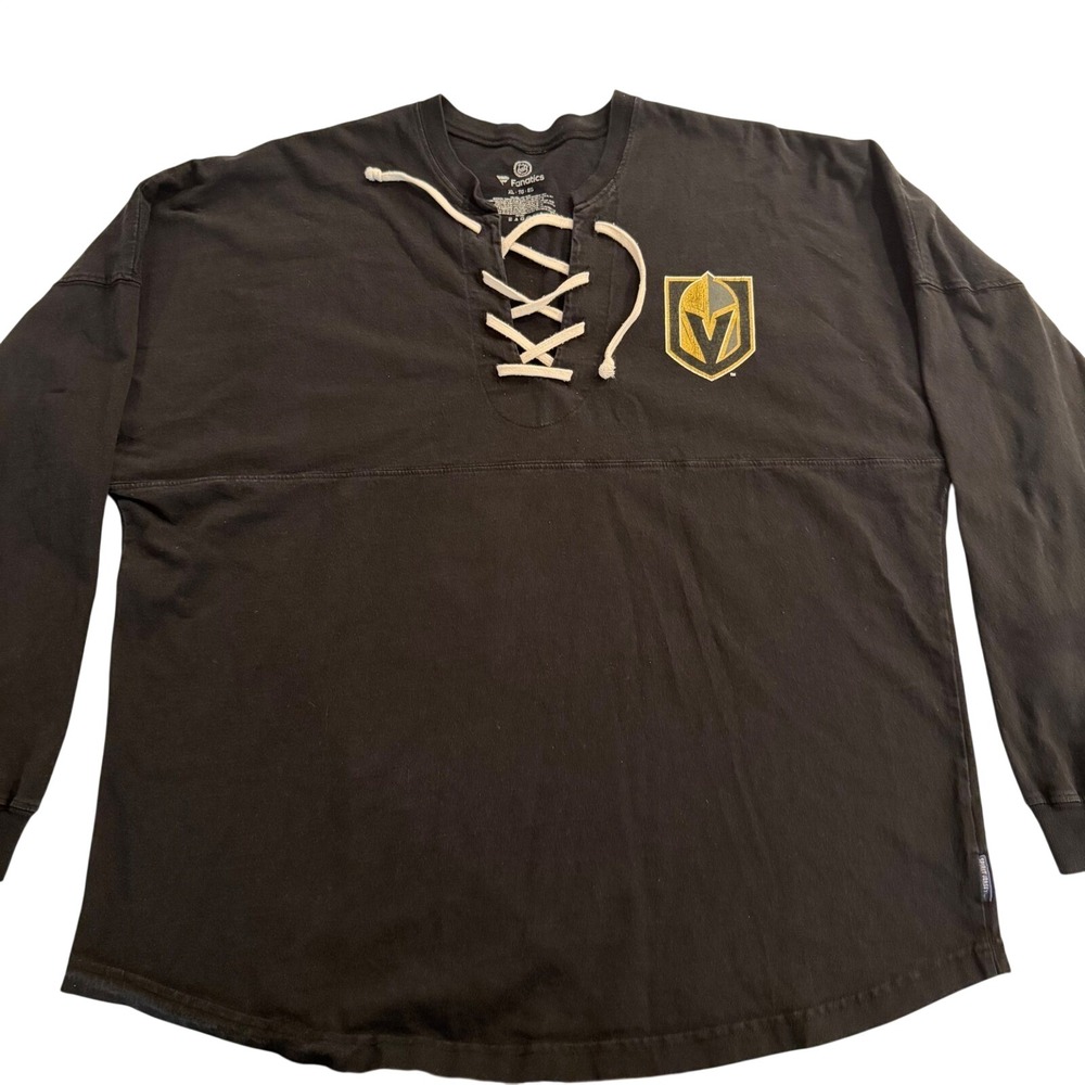 Fanatics Vegas Golden Knights NHL Lace Up Spirit Jersey‎ Black XL Womens